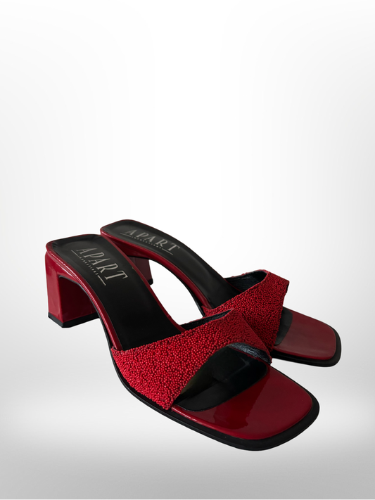 Vintage Sandalen Rot in 39